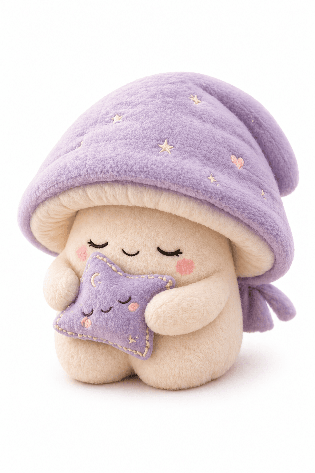A Muushie character, hand-stitched and one-of-a-kind