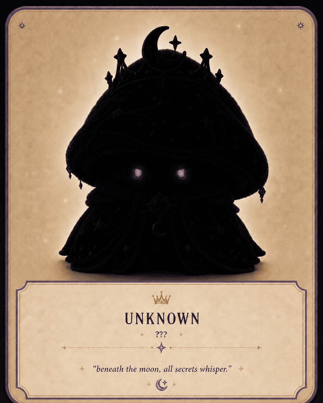 A mysterious silhouetted Muushie legend card